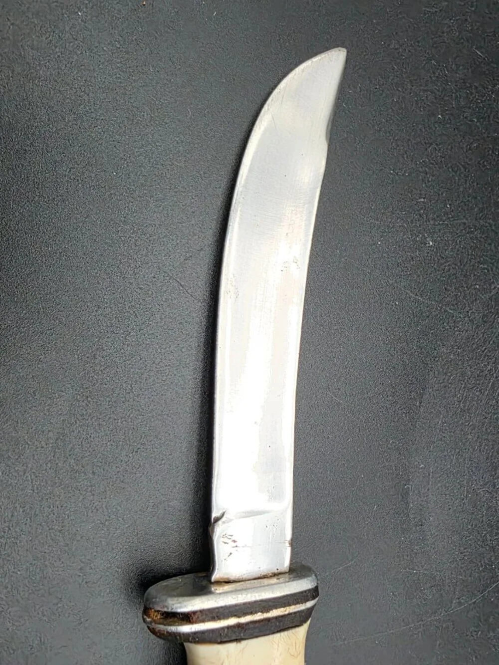 Rare three band Buck 118 Fixed Blade Knife Vintage 1961 melamine white